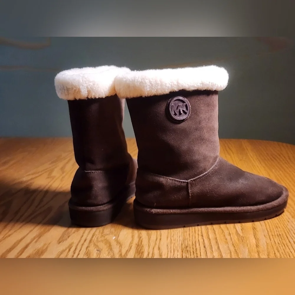 Michael Kors Women Coffee Brown Suede Winter Mid MID-Calf Boots Shoe Size 6M